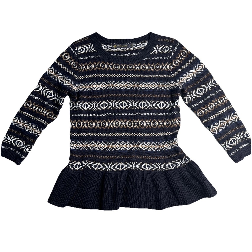 Outback Red Pullover Sweater Women's Medium Black Nordic Rabbit Hair Blend
